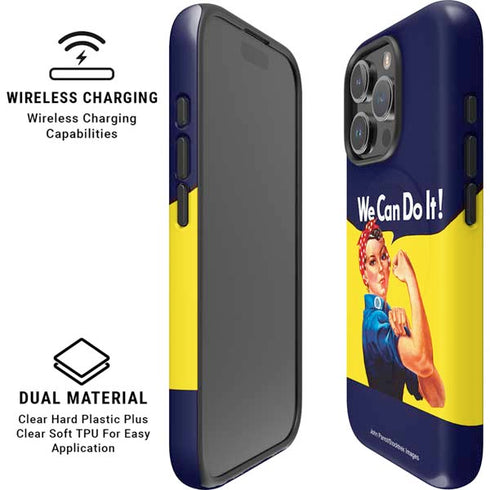 Rosie The Riveter Vintage War Poster iPhone 16 Pro Magsafe Impact Case